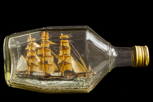 Model ship in a bottle