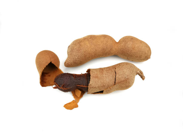 istock Sweet tamarind on white background 1396845980