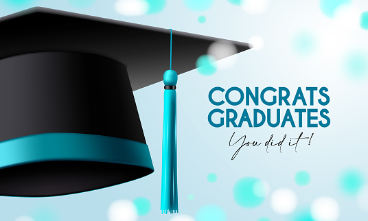 Graduation Mesage Vector Graduation Messages Vector Design Congrats Graduates Text With 3d ...