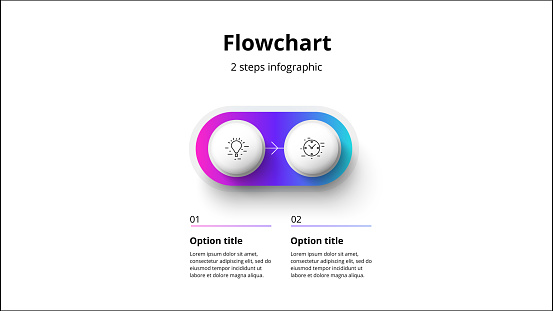 Two Step Flow Process Example Business 2 Step Process Chart Infographic Circular Corporate Workflow ...