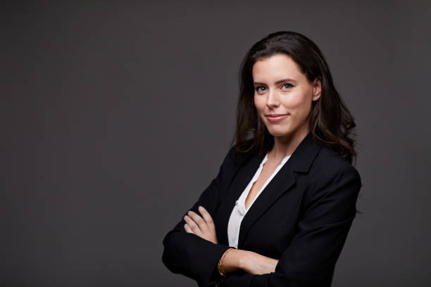 istock Businesswoman studioi portrait. 1396861125