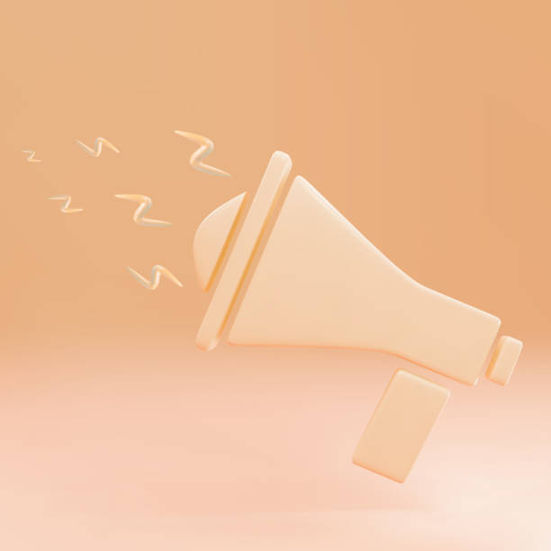 istock 3d yellow megaphone vector Illustration on yellow banner background, concept of join us, job vacancy and announcement in modern flat cartoon style design. Vector illustration. 1396865771