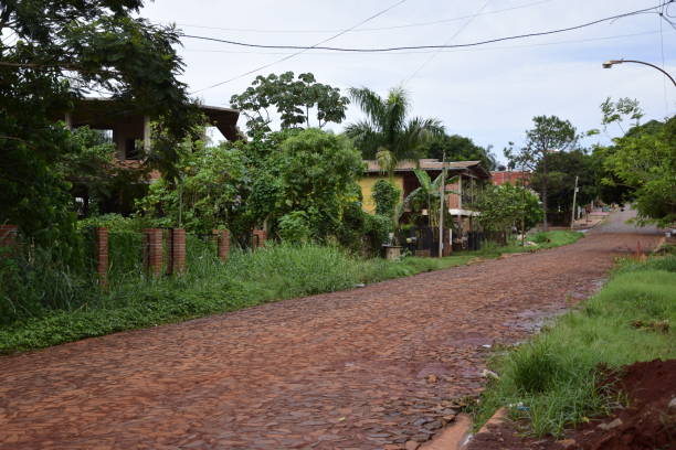 istock Empty streets in Puerto Iguazu Argentina. 1396868065