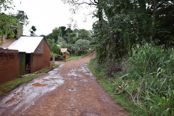 istock Empty streets in Puerto Iguazu Argentina. 1396868091