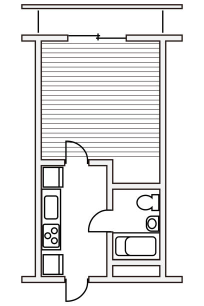 賃貸用の小さなシングルルームフラット。和室のレイアウト。
モジュール式バスルーム - bathroom sink domestic life sink household fixture点のイラスト素材／クリップアート素材／マンガ素材／アイコン素材