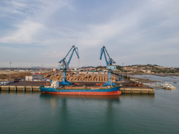 istock A cargo ship docked at the cargo port 1396871411