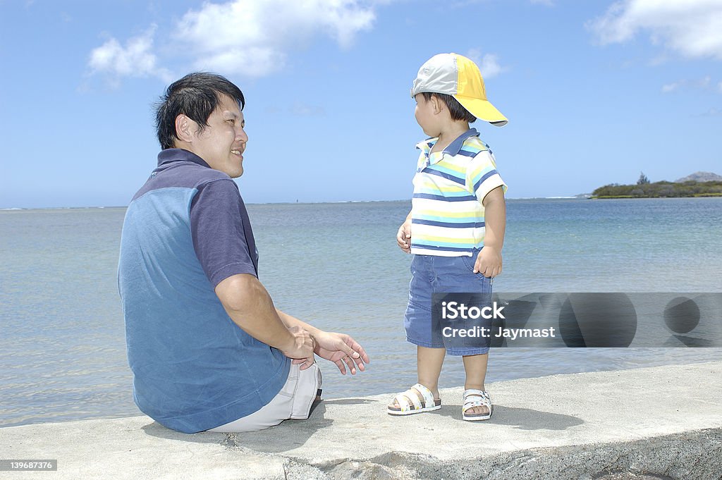father and son 3 father and son at the beach Asia Stock Photo