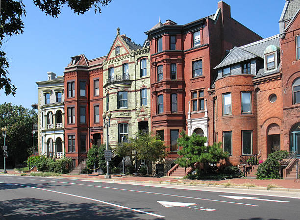 DC Rowhouses vittoriano-sinistro - foto stock