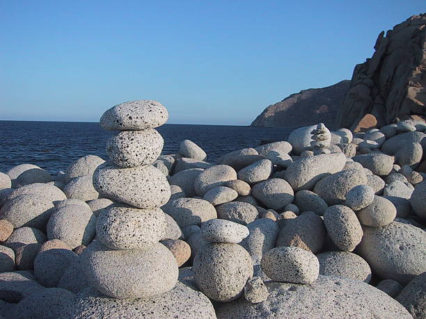 Balancing rocks stock photo