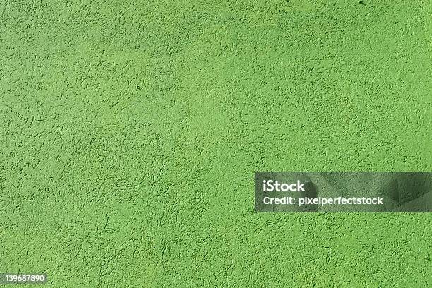 Green Stucco Stock Photo - Download Image Now - Cement, Close-up, Closed