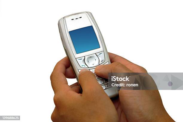 A Conversar No Telemóvel - Fotografias de stock e mais imagens de A usar um telefone - A usar um telefone, Branco, Comunicação