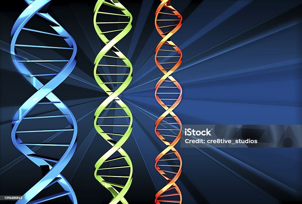 ДНК x 3 - Стоковые фото Абстрактный роялти-фри