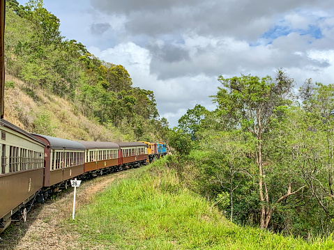 The Scenic train of Kuranda Scenic Railway , Cairns, Australia.