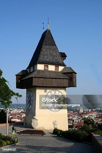 Torre Dellorologio Di Graz - Fotografie stock e altre immagini di Torre dell'orologio - Torre - Torre dell'orologio - Torre, Arrangiare, Austria