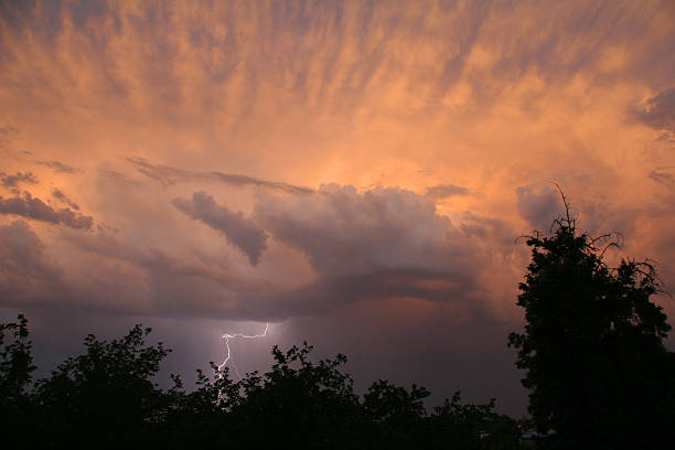 Monsoon, Lovely Clouds & Lightning stock photo