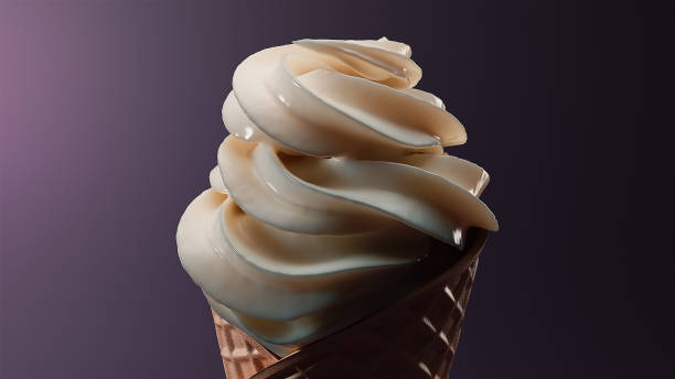 istock 3d render of putting ice cream in a waffle cone 1396896285