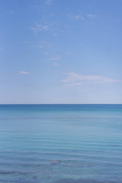 Horizon over calm, blue water