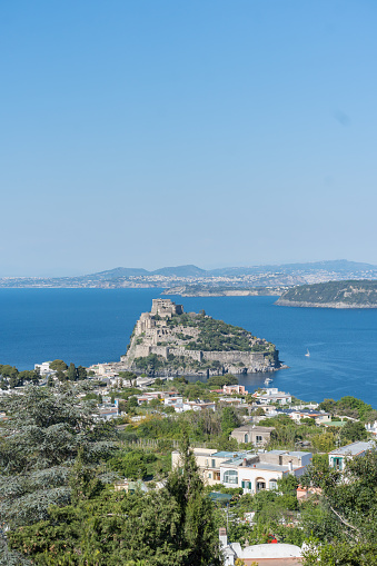 Panoramic view of Monopoli. Puglia, Southern Italy. Sea in summer. Italian resort.