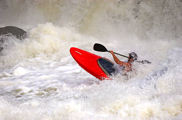 istock Sportsman on red canoe 139689853