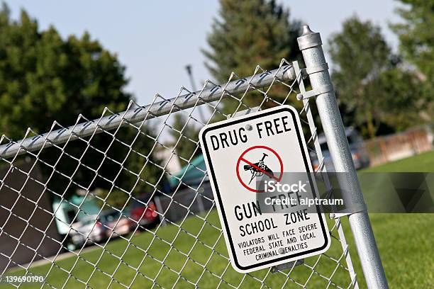 Drug And Gun Free School Zone Stock Photo - Download Image Now - School Building, Education, Safety