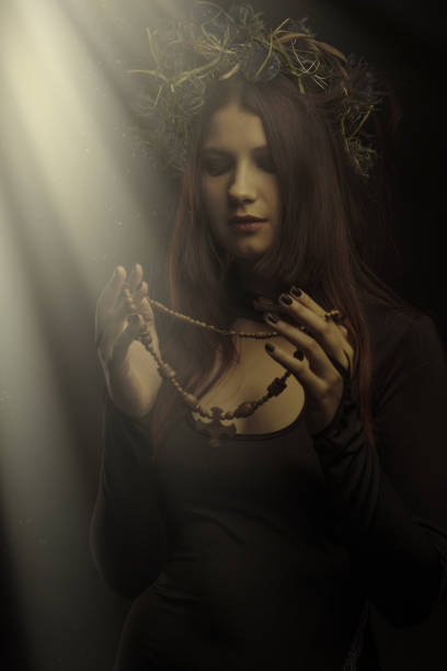 istock Woman in wreath 1396907487
