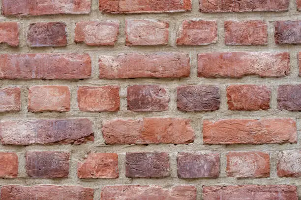 Red brick wall fragment for background image