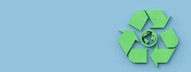 istock Waste recycle management symbolic icon for saving world environmental campaign concept 3D illustration. 1396912074