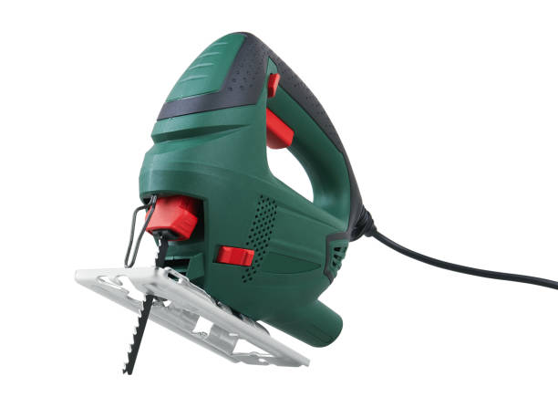 istock Electric jig saw on white 1396914350