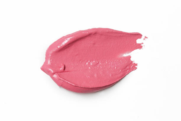 istock Pink ceamy makeup sample islated on white background. Decorative cosmetic smear. 1396914747
