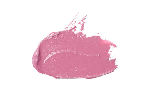 istock Pink ceamy makeup sample islated on white background. Decorative cosmetic smear. 1396915471