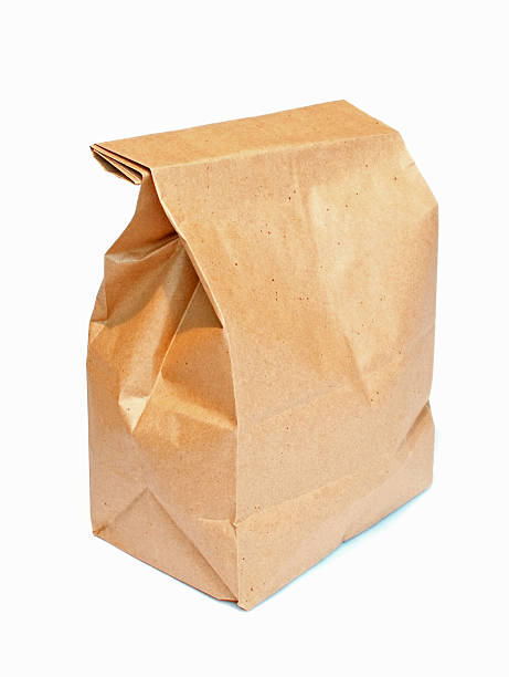 sack lunch stock photo