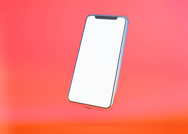 istock Smartphone mock up on colorful background 1396919392