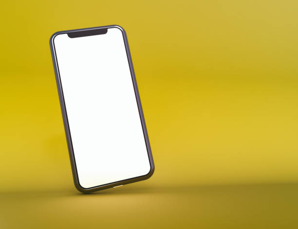 istock Smartphone mock up on colorful background 1396919413