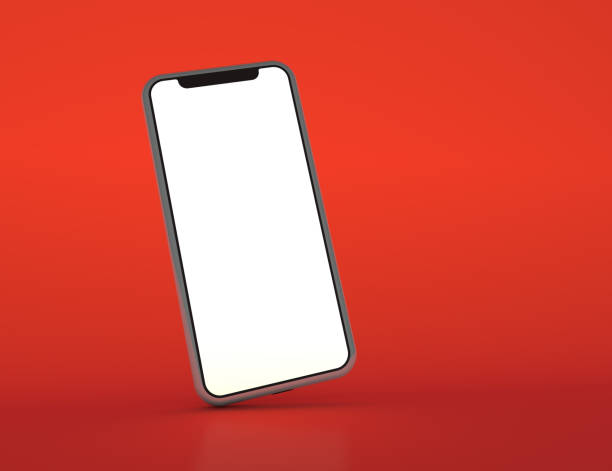 istock Smartphone mock up on colorful background 1396919432