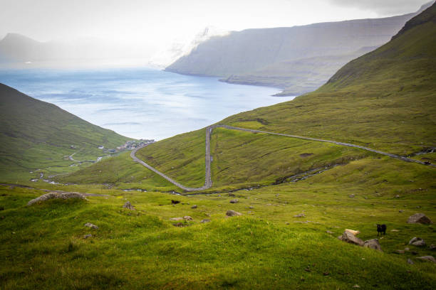 istock winding road on Faroe Islands 1396920558