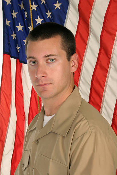 istock Guy in front of flag 139692159