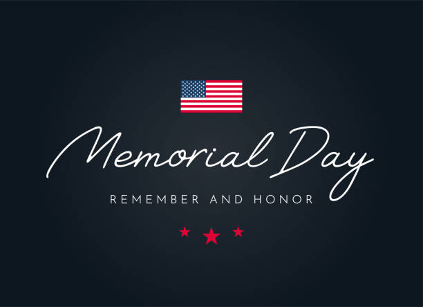 Happy Memorial Day poster, background. Remember and honor. Vector Happy Memorial Day poster, background. Remember and honor. Vector illustration. EPS10 memorial day background stock illustrations