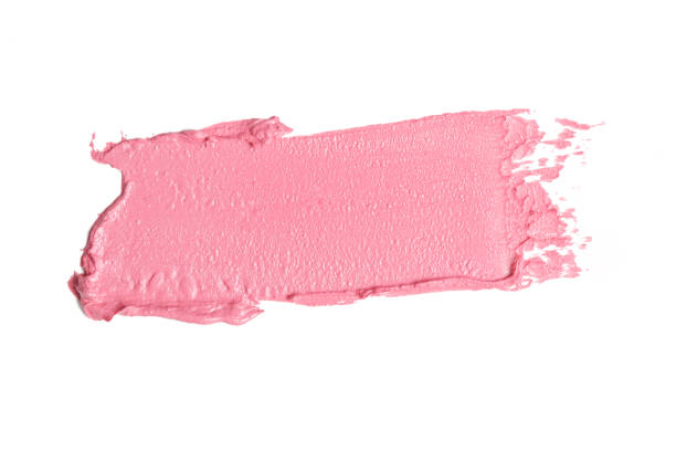 istock Pink ceamy makeup sample islated on white background. Decorative cosmetic smear. 1396924283
