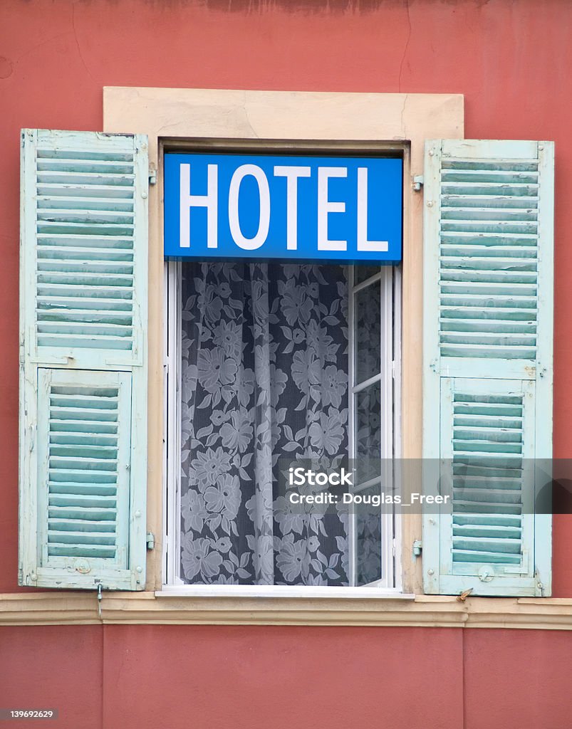 Generico hotel finestra di accesso, Nizza, Francia - Foto stock royalty-free di Albergo