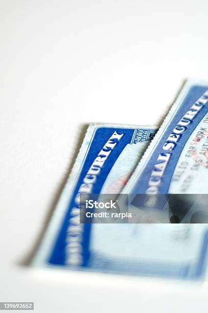 Social Security Cards Stock Photo - Download Image Now - Social Security Card, White Background, Legal System