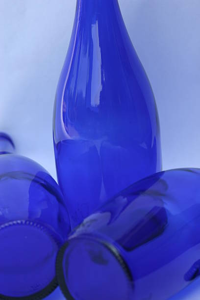 istock blue bottles of glass 139693357