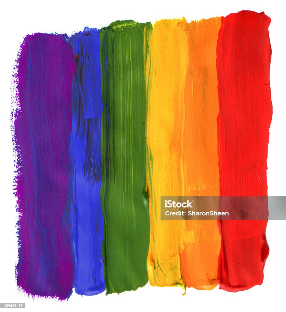 Arco-íris pintado - Royalty-free Orgulho Foto de stock