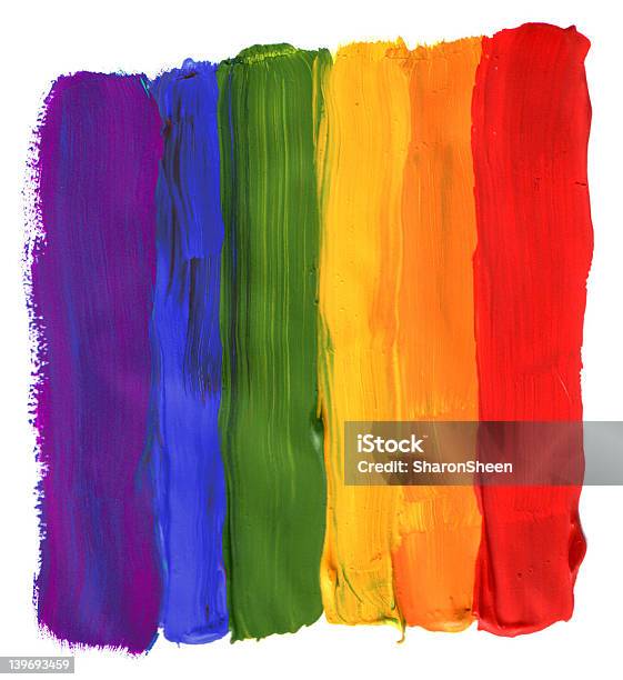 Arcoíris Pintado - Fotografias de stock e mais imagens de Orgulho - Orgulho, Tinta - Equipamento de Arte e Artesanato, Arte