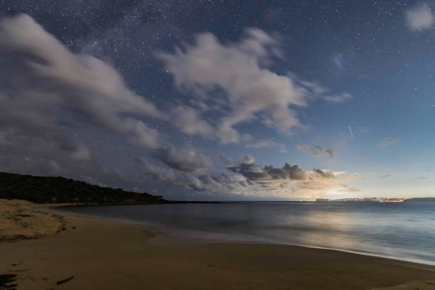 istock The night sky at the beach 1396937596