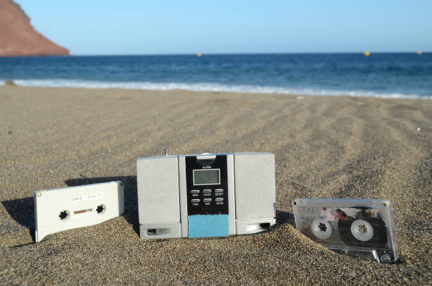 istock Vinatge Radio on the Beach 1396938494