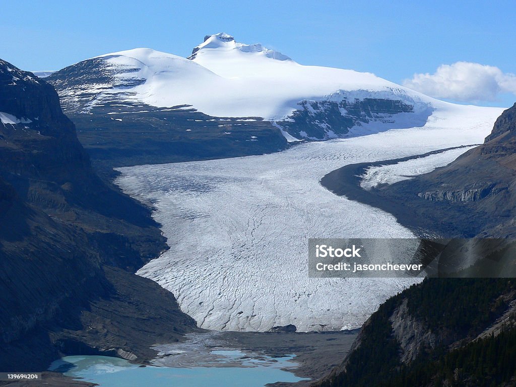 Saskatchewan Glacier Saskatchewan Glacier (part of the Columbia Icefield) viewed from Parker Ridge. Banff National Park, Alberta, Canada. Alberta Stock Photo