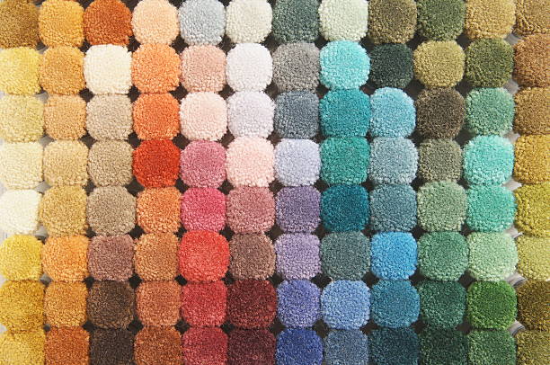 Pastel color palette in Soft sponge color palette carpet sample stock pictures, royalty-free photos & images