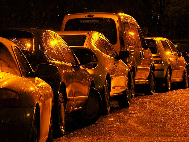 Wet cars bumper to bumper