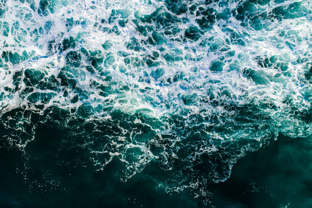 istock Drone view of swirling ocean waters 1396944615
