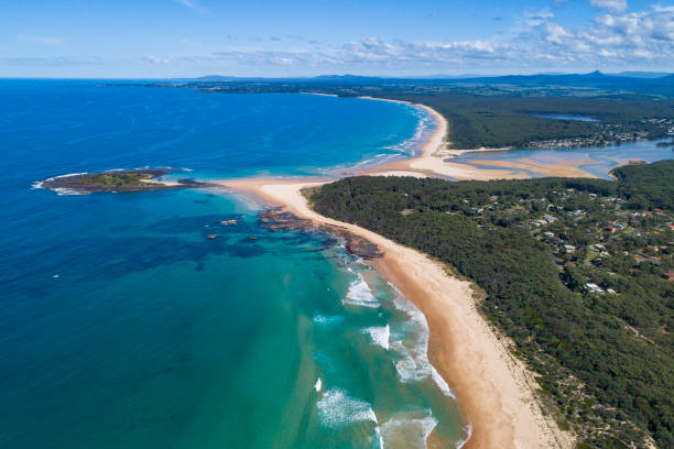 istock Sky view of Australian coastline 1396945303